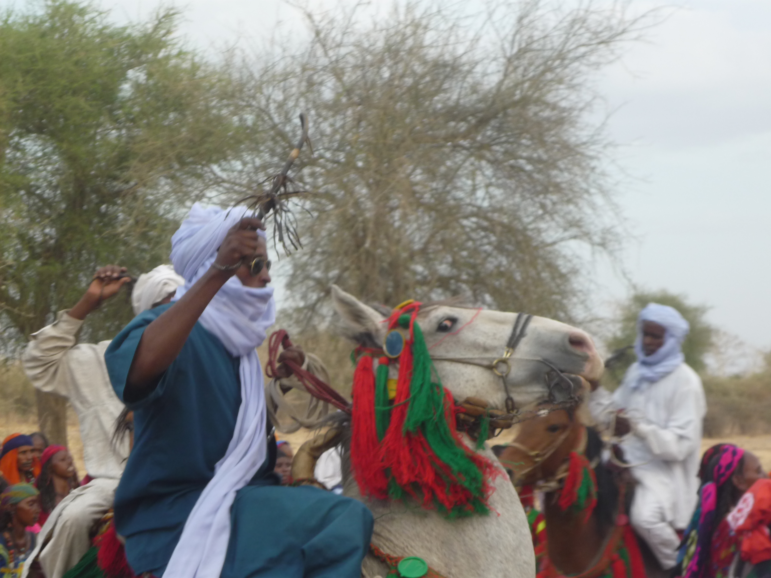 Men and their horses at a ferikh marriage
